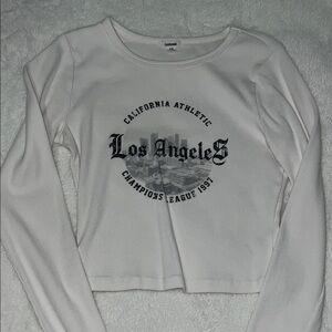 Garage White Graphic Top